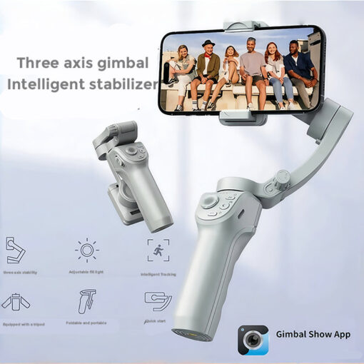 Intelligent AI Gimbal Handheld Three-Axis Anti-Shake Stabilizer with Face Recognition for Mobile Phones - Image 3