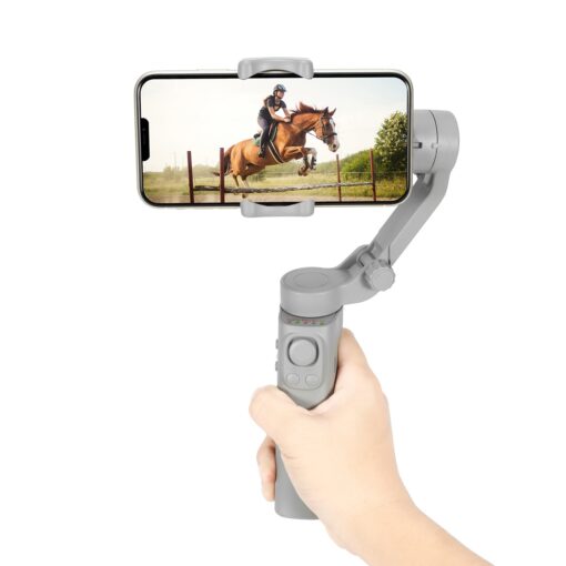 F5 Handheld Stabilizer Gimbal with Battery 3Axis 360 Rotating Face Object Tracking Foldable Gimbal - Image 2