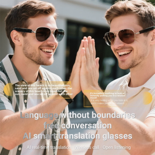 AI Smart Glasses Translate 100 Languages Voice Assistant Call Music Navigation Magnetic Charging Metal Frame Remote Photography - Image 6