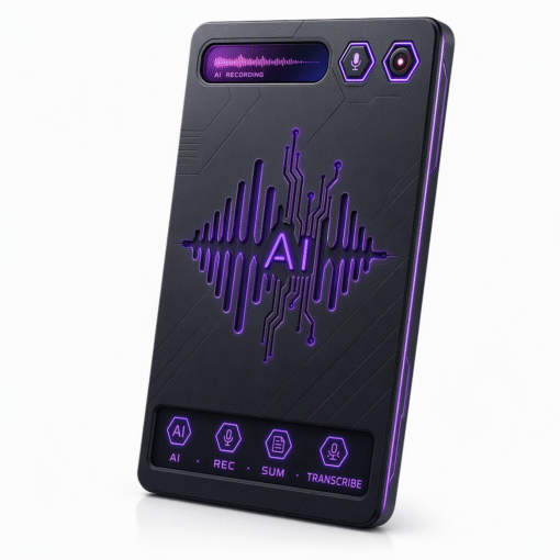 ChatGPT 5 Free Membership AI Note Taker Voice Recorder for Meeting Transcribe Summary Mind Map | Button Start 64Gb 36H Recording - Image 7