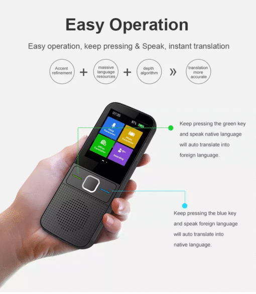 Global Instant Voice Translator Device Simultaneou Interpretation Arabic Dutch Language Translator Device Offline Two Way Online - Image 2