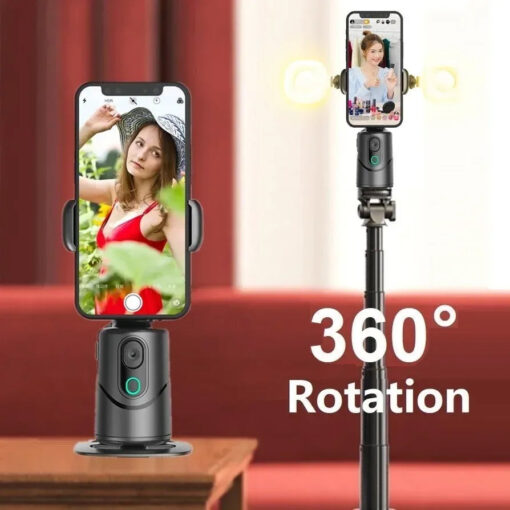 Q12 Auto Face Tracking Gimbal Smartphone Holder 360 Rotation Wireless Control Gesture-activated Selfie Stick Tripod Built-In - Image 4