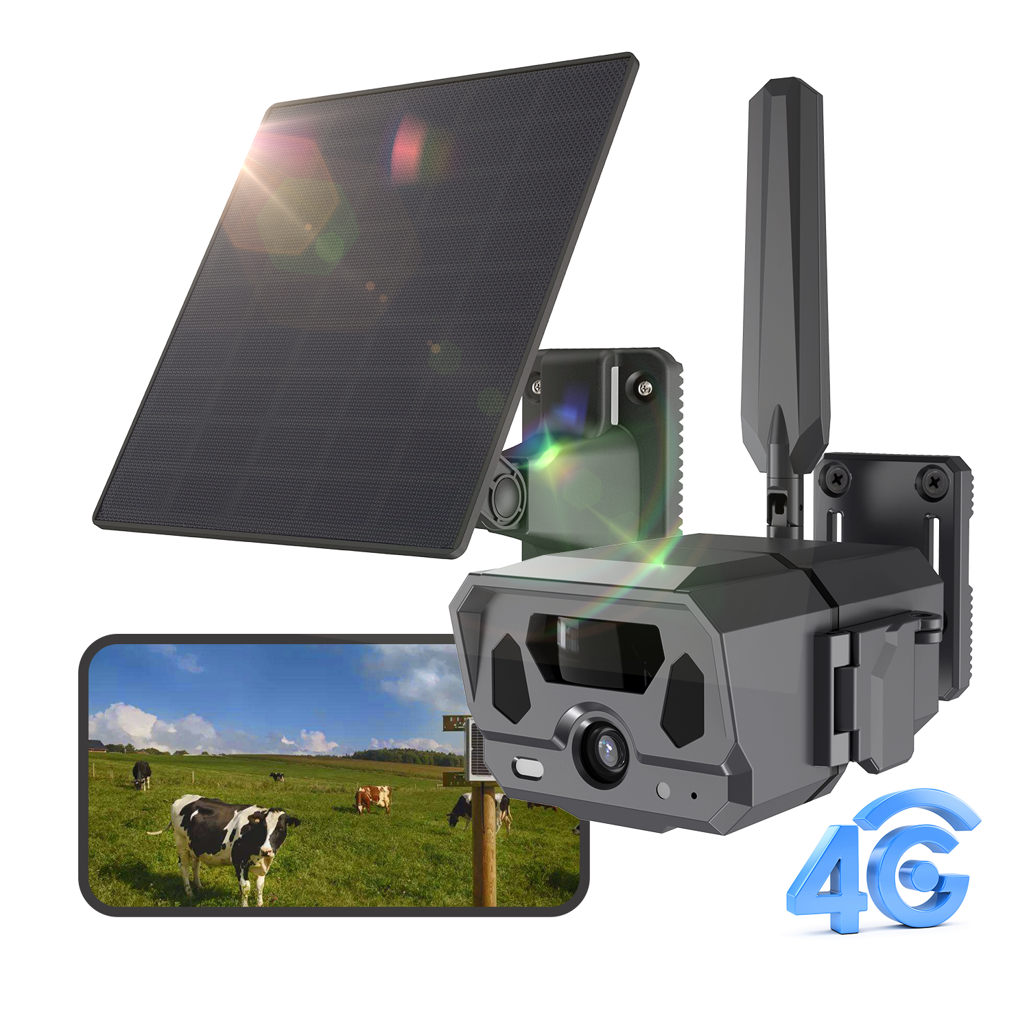23773bee8dbd446e28d1d52c2333dd1965f767ce9ca5450450ca6c72ba43fd5a Willfine G100 Outdoor 4G LTE 2.7K Solar Powered AI Security Camera with Motion Detect - Image 1