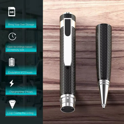 Manufacturer Pen HD WAV Voice Recording Pen Digital Voice Recorder Metal USB 2.0 10 Hours Portable Business Meeting Student - Image 7