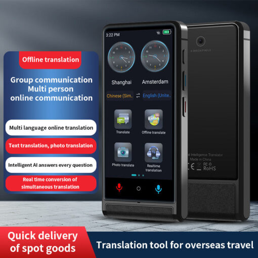 AI Chatgpt Deepseek 21 Offline 138-language Mini Portable IPS Color Display Translator Device with Voice Real-time - Image 3
