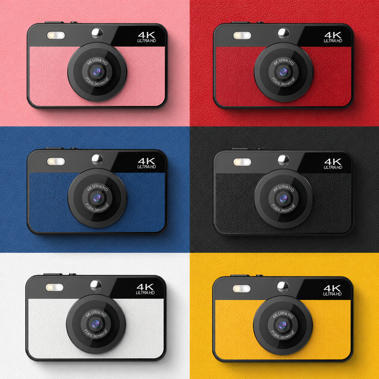 314141c47587dc8a3a11db37268707dc7d0fd0d0c325c468a64c5c419bde7482 OEM&ODM PU Leather Pattern Ultra-thin Digital Camera with 8MP Sensor 4K Video AI Effect Wifi Function for Your Style Camera - Image 1
