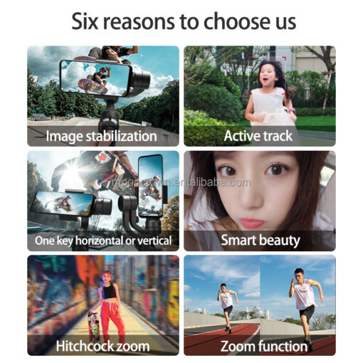 F6 Mobile Phone Stabil Video Handheld Gimbal 3 Axis Stabilizer Automatic Selfie Stick Gimble With Tripod for Cell Smartphone - Image 3