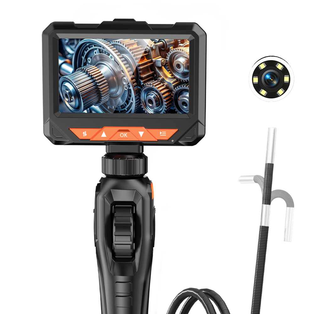 33a44b2b2553cc58f0e4fff4e843e721e9bbfb10db5e25415bbf71aaf70fa1ca GVDA 360 Degree Articulating Borescope 4.3 Inch 6.2mm Lens Monitor Mechanical Inspection Camera Industrial Endoscope IP67 Rated - Image 1