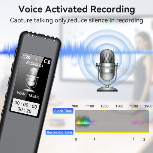 Professional  HD Noise Reduction One-Touch RecordingVoice Recorder for Meetings Lectures and Student Use - Image 7