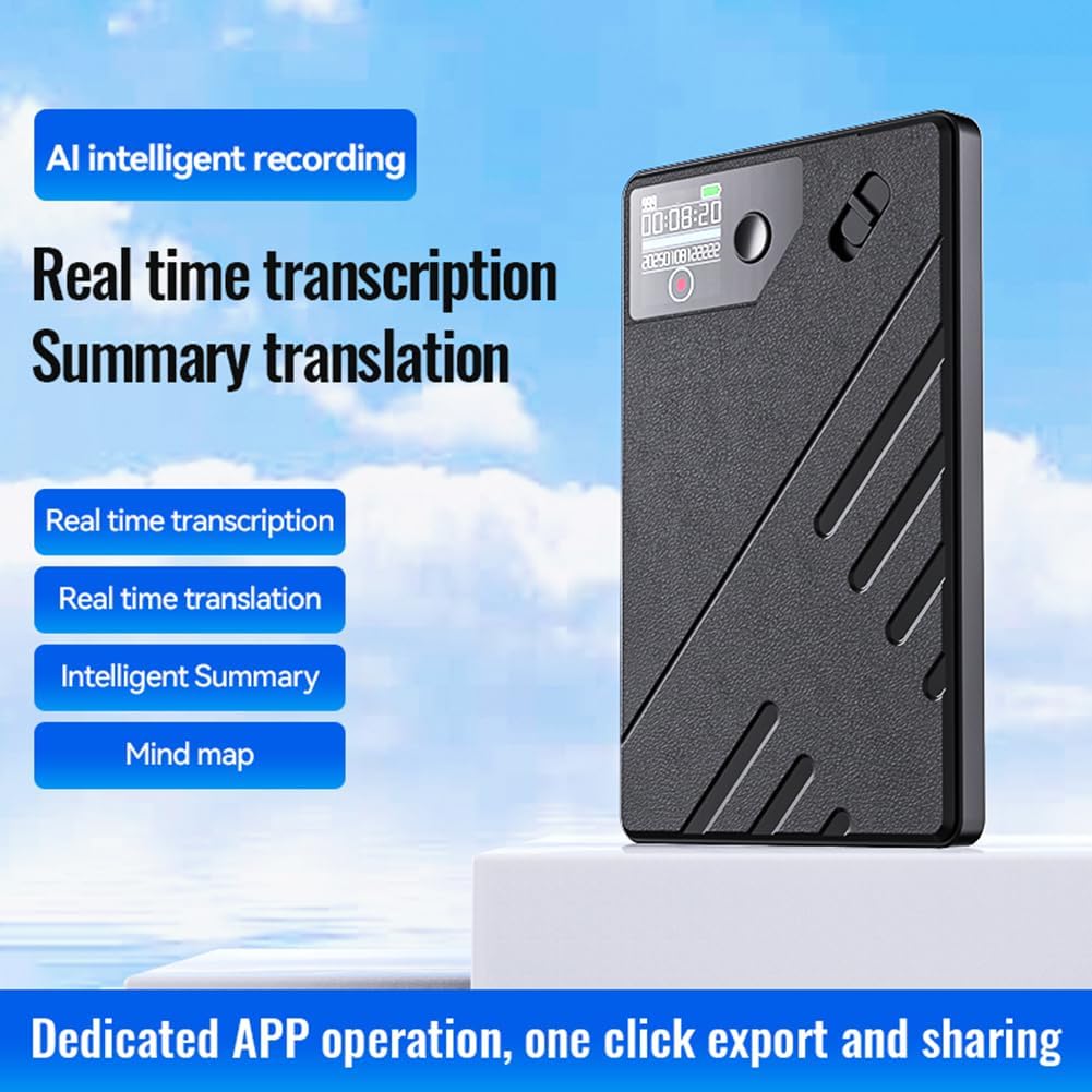 400ecfe47b1d036f0cd40c2f3866cb6c01eedb40f912dff85f8b03a76931d849 AI Voice Recorder with AI Transcription to Text Voice Recorder Real Time 59 Language Translation Digital Voice Recorder - Image 1