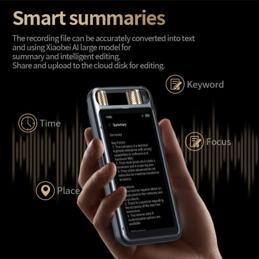 M5 64GB Card Digital Voice Recorder AI Full Touchscreen Audio Recorder Device for Meetings Lectures Text Summary Playback - Image 6