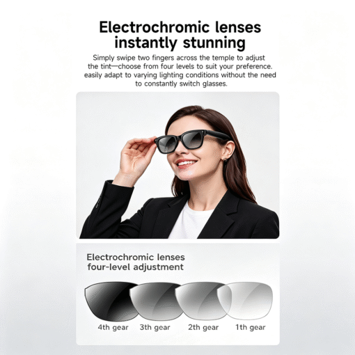 W711 AI Smart Glasses 4K Dual Camera Magnetic Charging Photo Video Translation Real Time Voice Assistant Travel Eyewear - Image 6