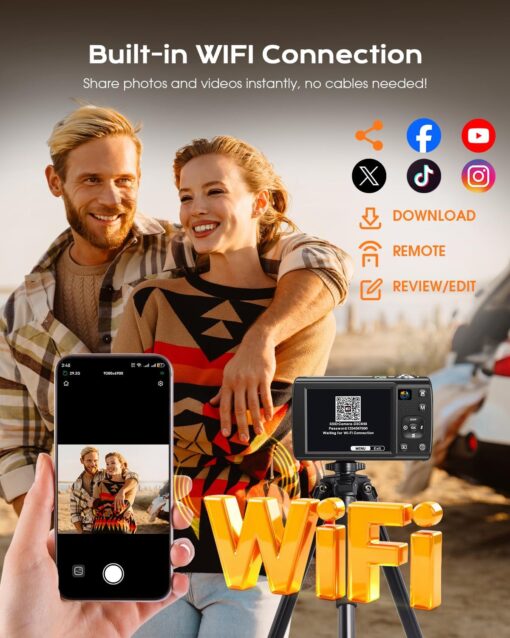 New 8K 88MP Digital Camera for Photography with WiFi Front Rear Lens  Autofocus Touch ScreenVlogging Camera for YouTube & Travel - Image 4