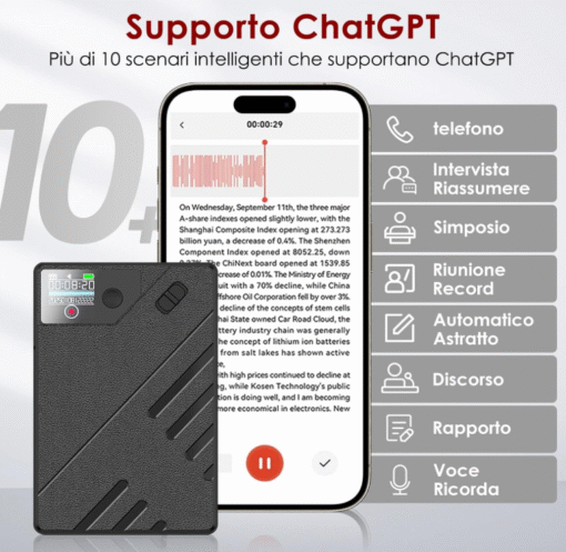 AI Voice Recorder with AI Transcription to Text Voice Recorder Real Time 59 Language Translation Digital Voice Recorder - Image 6