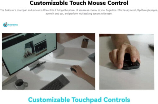 2025 AI Mouse Voice Recorder with Touchpad Detachable Air Operation PowerPoint Presentations Remote Transcribe Summarize by AI - Image 3