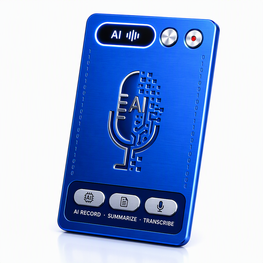 58d8671f61888e00001404e6b6a3ac7543ea2df68d8ec944f29c1e33ef96c7f0 ChatGPT 5 Free Membership AI Note Taker Voice Recorder for Meeting Transcribe Summary Mind Map | Button Start 64Gb 36H Recording - Image 1