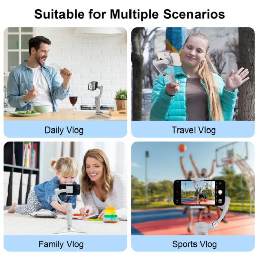 Foldable 3-Axis Smartphone Gimbal M1 Face Tracking Handheld Stabilizer with Tripod for Camera YouTube TikTok Vlog - Image 5