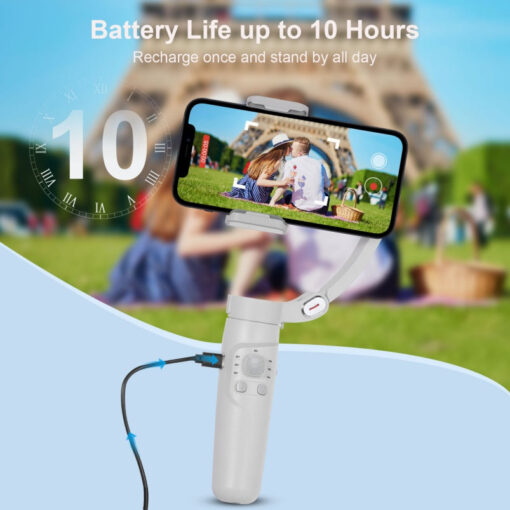 Foldable 3-Axis Smartphone Gimbal M1 Face Tracking Handheld Stabilizer with Tripod for Camera YouTube TikTok Vlog - Image 3