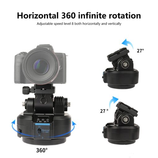 ZIFON YT-1500 360-degree Wireless Tripod Stabilizer with Remote Control Panoramic Head Motorized Rotating for Phone Vlog Live - Image 4
