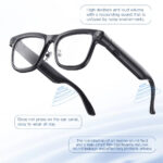 M08T All-in-one Smart Audio Eyewear 1080P IP68 Waterproof Photo/Video Shooting Voice Recorder AI Assistant Hands-free Glasses