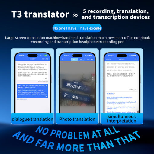 Free Samples NEEXXT T3 Factory Original Portable Intelligent Language Free Translation Device Online 144 Languages AI Translator - Image 3
