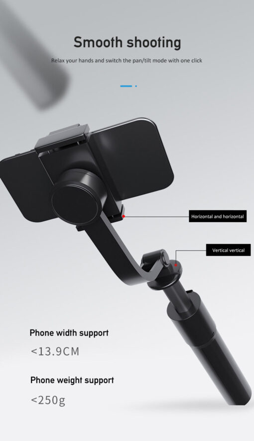 Single Axis Wireless Handheld Gimbal H5 Stabilizer Anti-Shake Tripod Bracket Smartphone Camera Action Handheld Gimbal Stabilizer - Image 6