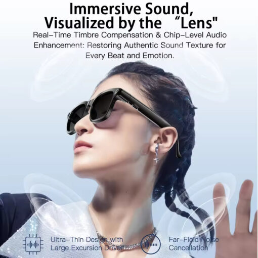 M08  AI Smart Glasses Camera Illumination Color Change Bluetooth Call AI Dialogue Translation Smart Glasses - Image 6