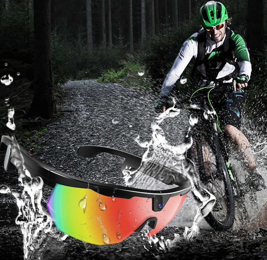 9103b18d8b4bd29da7d652f659b4deaf87420466cf180a3bdd0ef1a9b566f2d0 Hot Sale Outdoor AI Fashion Smart Glasses for Riding 1200P Video Recording Real-time Translation IP66 Waterproof 8 Hours Music - Image 1