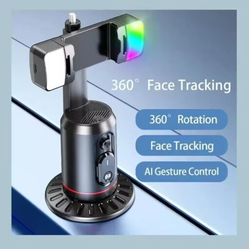 360° Rotating Smartphone Gimbal Stabilizer with Face Tracking & Remote Shooter - Auto Selfie Stick for Live Streaming/Vlogging - Image 7