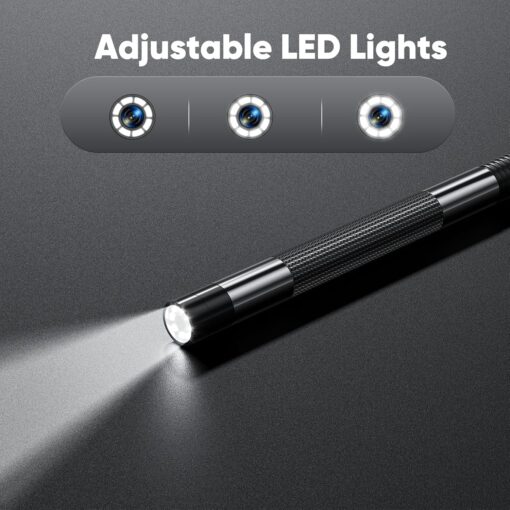 Z90 Portable Industrial Endoscope Professional 2-Ways 360 Steering Articulating Inspection Borescope Mini Camera HD Light Source - Image 3