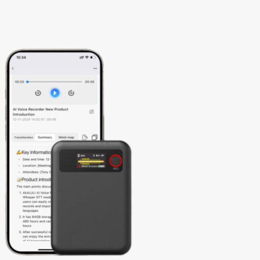 Hot Selling AI Voice Recorder Smart Transcription Device Text Conversion Support Meeting Summary Translation Mobile App Control - Image 5