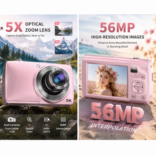 Optical Camera Digital Video ODM Camera 64MP Autofocus CMOS Screen Friendly for Travel Photography Family Events and Beginners - Image 10