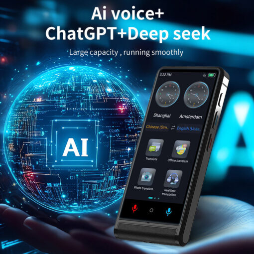 AI Chatgpt Deepseek 21 Offline 138-language Mini Portable IPS Color Display Translator Device with Voice Real-time - Image 6