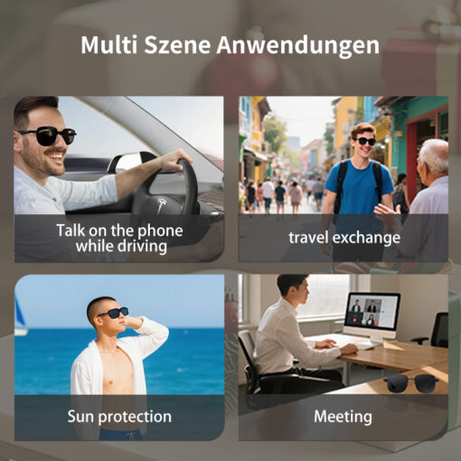 Smart Sunglasses Photo Video Recording Antil-Blue Intelligent Eye Glasses AI Translator Audio WIFI Smart Glasses with Camera - Image 6