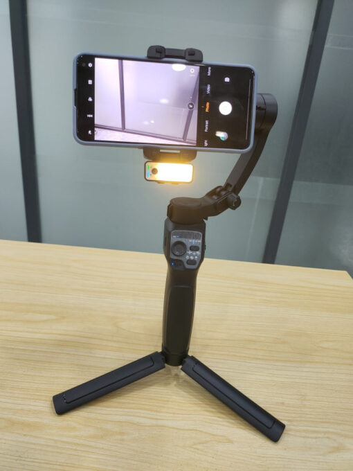 3- Smartphone Gimbal Stabilizer AI Face Tracking No App Needed with Selfie Fill Light Auto Balance Inception FPV Foldable - Image 5