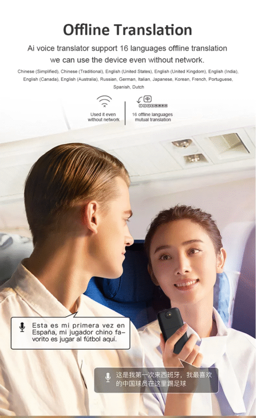 Global Instant Voice Translator Device Simultaneou Interpretation Arabic Dutch Language Translator Device Offline Two Way Online - Image 6