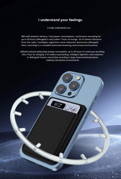 Digital Voice Recorders Voice Recorder Small Portable Office Wireless Large Capacity Voice-to-Text AI MP3/WAV Timed 64H USB 3.0 - Image 5