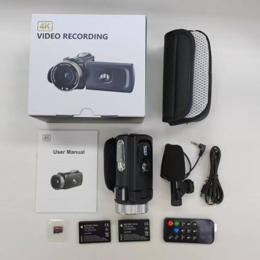 Cheap UHD 4K 18X Digital Zoom 12MP CMOS Sensor Professional Travel Camcorder with MicroSD Support for 360 Degree Photography - Image 4