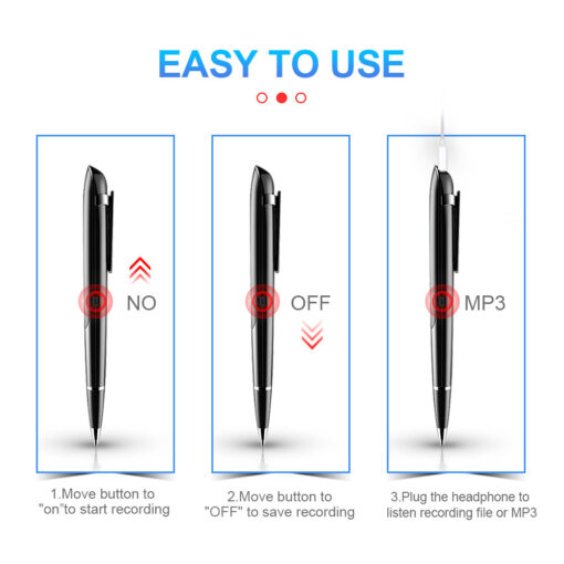 Newest Screen Recording Pen Voice Controlled Recording Portable Recorder E-book Playback Device Body Worn Audio Voice Recorder - Image 5