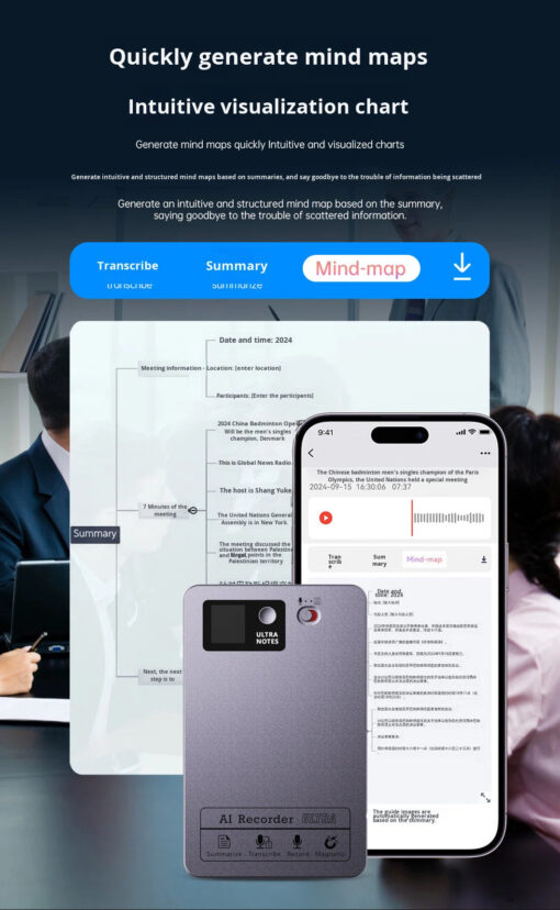 Smart Voice Activated AI Voice Recorder with Real-time Transcription Simultaneous Interpretation & AI Note Taker - Image 3