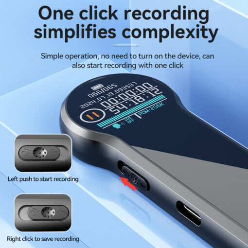 HD Professional AI Smart Noise Reduction Digital Voice Recorder 100 Hours Long Standby WAV MP3 Audio Format Smart Voice Control - Image 5