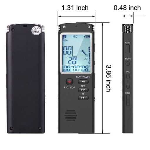 M7 Metal Noise-cancelling Voice Recorder Dictaphone 96 Hours Recording for 5.3 64GB Storage 1.2 Screen E-Book - Image 5