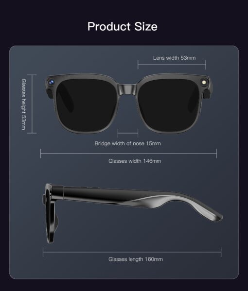 VALDUS M02s Smart Glasses 800W Camera Anti-vibration AI Translation Answer Call AI Dialogue Recording Sun Glasses for Women Men - Image 8