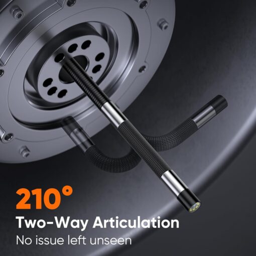 Z90 Portable Industrial Endoscope Professional 2-Ways 360 Steering Articulating Inspection Borescope Mini Camera HD Light Source - Image 6