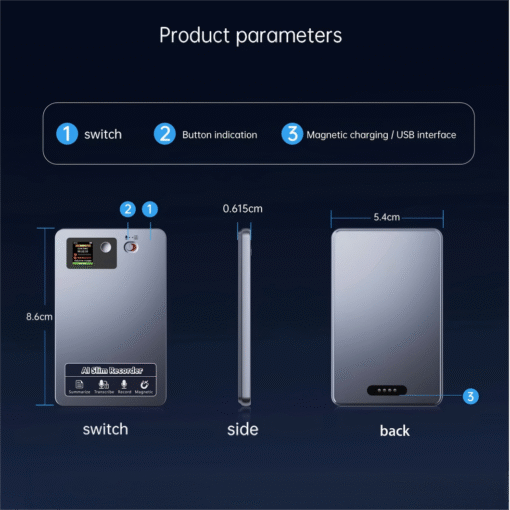 Free Subscription 1Year SDK/APP/API ChatGPT-5 Plus Pro Smart Digital Voice Recorders with AI Note Taker 64Gb 36H - Image 7