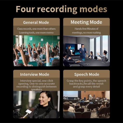 M5 64GB Card Digital Voice Recorder AI Full Touchscreen Audio Recorder Device for Meetings Lectures Text Summary Playback - Image 3