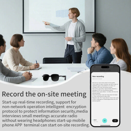 Smart Sunglasses Photo Video Recording Antil-Blue Intelligent Eye Glasses AI Translator Audio WIFI Smart Glasses with Camera - Image 4